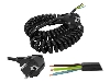FLEX3-V 3x1/3m ern spirlov kabel